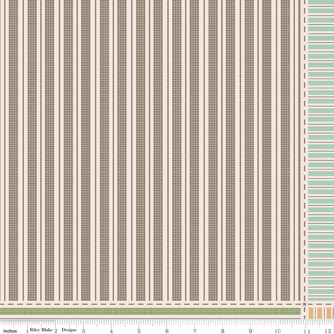 Fabric Riley Blake Multi Ticking Prim 108" Wide Back by the Quarter Yard WB15579-MULTI